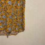 Old Navy  Yellow Floral Cap Sleeve Blouse Photo 6