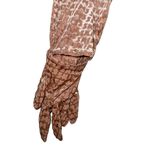 SKIMS  Womens Holiday Velvet Tan Glove Crop Top Sienna Sleeved Winter Top Size 4X Photo 2