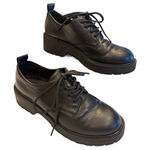 Madden Girl Y2K  Black Chunky Platform Oxford Shoes Grunge Goth Dark Academia 9 Photo 0