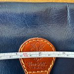 Italian Vera Pelle cross body mini Blue and Tan Photo 1