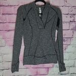 Lululemon  THINK FAST PULLOVER FITTED SWEATER SPACE DYE BLACK GRAY WOMENS 6 Photo 1