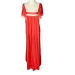 VINTAGE JOLIE GRANDE Lace Trim Maxi Nightgown Dress Pink Size 2X Photo 2