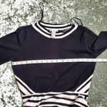 H&M  Black & White Striped Pattern Knit Dress Photo 2