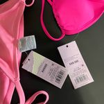 Wild Fable Two Tone Pink 2 Piece Swimsuit Bikini Triangle Halter Top Side Ties NWT Sz XXS Photo 7