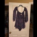Umgee Nwt  floral bell Sleeve Romper Photo 1