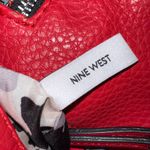 Nine West  Womens Purse Handbag Shoulder Bag Crossbody Red Black Zipper Accent Photo 13