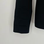 ZARA  Woman Black Faux‎ Leather Trim Notched Lapel 3 Button Blazer Jacket Size XS Photo 5