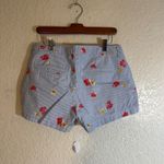 Old Navy  Womens Blue Stripe Floral Print Everyday Chino Shorts Size 30 Photo 6