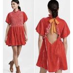 Free People NWT  Medium Gum Drop Mini Dress Red / Tangerine Photo 1