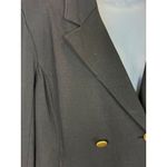 Roz & Ali Women's Black Double Breasted Blazer XL Shoulder Pads Photo 6
