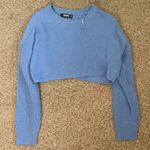 Missguided Cropped Baby Blue Sweater Photo 1