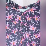 ACACIA Women’s Oversized Mombasa Floral Button Up Shirt in Madonna Color Purple Size XL Photo 4