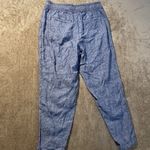 Old Navy  Pants Womens Medium Linen High Rise Straight Taper Chambray Pull On Photo 2