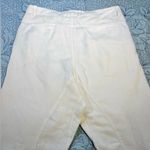 ZARA  Cotton Linen Blend Oyster White High Waist Ankle Crop Pants NEW! Sz M💛 Photo 9
