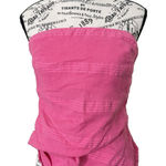 Free People Fuchsia Strapless Crop Top Women's Size M Cotton  Boho Chic Y2K Photo 0