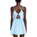 NWT Ciao Lucia Neroni Dress Ice Blue Silk Faille Mini Dress Bell Skirt Sz S $365 Photo 3