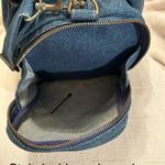 Liz Claiborne  Blue Denim and Brown Leather Bag Photo 7