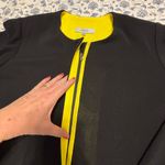 Misook Exclusively  Woman size 2X Black and Yellow Zip-Up knit Jacket Photo 4