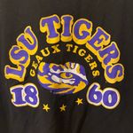 Russell Athletic Womens Black LSU “Geaux Tigers” V-Neck T-Shirt Size 2XL Photo 1