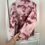 Old Navy Pink Tie Dye Teddy Bear Sherpa Cozy Pullover Zippered Collar Size XL Photo 3