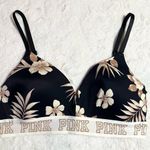 PINK - Victoria's Secret VS PINK Black Floral Wear Everywhere Wireless Lightly Lined Bra Size 34C Photo 0