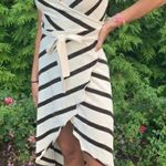 Alice + Olivia Stripe Knit Wrap Dress Photo 0