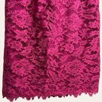 ML Monique Lhuillier Pink Cap Sleeve Lace Knee Length Sheath Dress Size 0 Photo 10