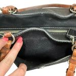 Coach Vintage 00s Y2K  Black Pebbled Leather Chelsea Handbag Brown Straps Purse Photo 14