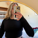 Forever 21  Long Sleeve Black Crop Top Photo 0