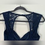 Lulus  Rosetta Gown Lace Mermaid Sleeveless Sweetheart Neck Blue Maxi Dress Small Photo 7