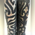 Carlos Santana  Tall Black Suede Artista Boots, size 8 Photo 1