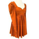 Abercrombie & Fitch  Autumn Terracotta Puff Sleeve Poplin Babydoll Dress Size S Photo 4