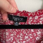 Papillon Floral Ruffle Smock Red Mini Dress XL Scandigirl Preppy Layering Tunic Photo 2