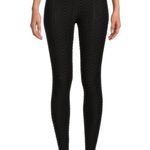 No Bo Nwt  leggings women’s‎ medium 7-9 Textured Ruched Seam black high rise Photo 15