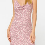 J.Crew Purple Leopard Print Silk Cowl Neck Midi Dress 8 Photo 0