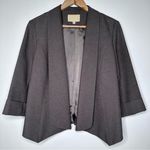 Alberto Makali Brown Open 3/4 Sleeve Blazer Size Large Photo 0