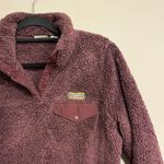 L.L.Bean Womens  Jacket Pullover Hi-Pile Fleece Snap Purple Eggplant Medium Photo 2