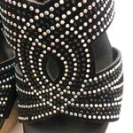 Black and Silver Rhinestone Wedge Sandals size 6.5 Photo 7
