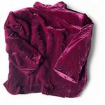 Loft Burgundy Velvet Blazer – Cranberry Wine, Size 16, Rayon/Silk Blend Photo 4