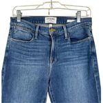 frame denim  Frame Le High Straight Denim Blue Jeans Raw Hem Ankle Whitway Stretch size 26‎ Photo 2