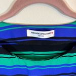 Amanda Uprichard ✨  Women’s Purple Green Black Striped Shirt Dress P Photo 2