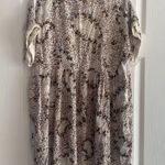White Birch  blouse cheetah‎ animal print floral size L Photo 7