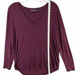 Athleta  Cloudlight Relaxed Top M Maroon Purple High Low Comfort Soft Athleisure Photo 6