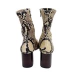 Loeffler Randall Tan Snakeskin Flare Block Heel Booties Sz 8.5 Photo 4