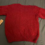 Chinawear NWT Vintage  Floral Embroidered Red Cable Knit Sweater, size M Photo 4