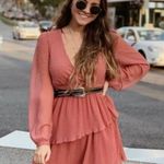 ZARA Ruffled Dotted Mesh Dress Photo 3