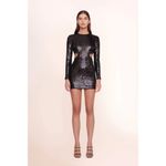 NEW NWT Staud Dolce Sequin Dress Size S Black Cutout Long Sleeve Photo 6