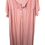Croft & Barrow  Plus Size 1X Nightgown Pink Floral Short Sleeve Midi 1807 Photo 0