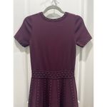 Sandro  Montaigne Red Bordeaux Bead Embellished Studded Sweater Knit Dress 36 XS Photo 9