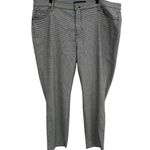 Tommy Hilfiger ‎ Womens Black White Houndstooth Stretchy Knit Dress Pants Photo 3